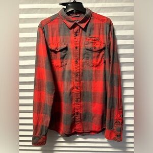 KAVU flannel Shirt - Lightweight Casual Fit - Long Sleeve Button Up Plaid